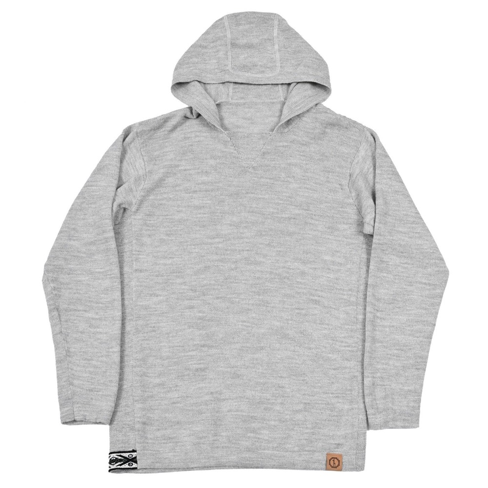 Paka The Hoodie Pullover Soft Royal Alpaca Heathered Gray Men's Medium Sweater